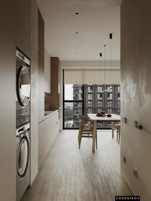 Проект просторной однокомнатной квартиры 53 м 2 в ЖК метрополия Сингапур в Москве. 08