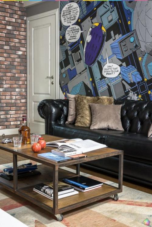 Квартира для молодой семьи с комиксом Хранители на стенах ч. 1. 03