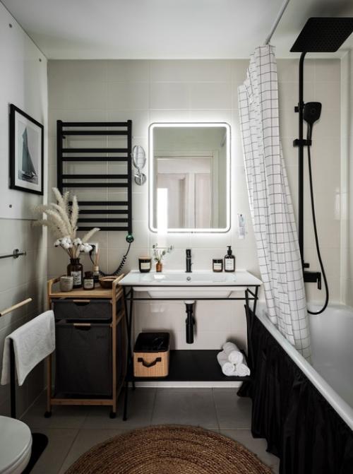 Стильное преображение типового ремонта от застройщика в двушке 65 м. 04