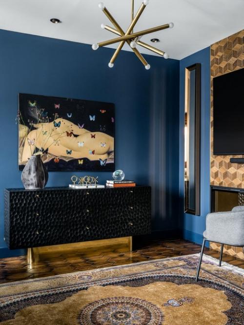 Реализованный интерьер квартиры с английским акцентом в Москве. 05