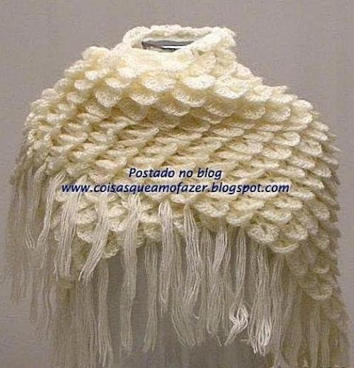 Вязание чешуйками.  Оригинальные идеи и схемы. 04