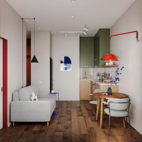 Проект компактной квартиры 30, 4 кв. 01