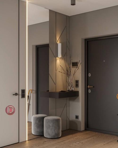 Интерьер однокомнатной квартиры в современном стиле. 09