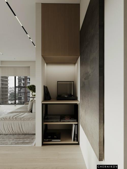 Проект просторной однокомнатной квартиры 53 м 2 в ЖК метрополия Сингапур в Москве. 05