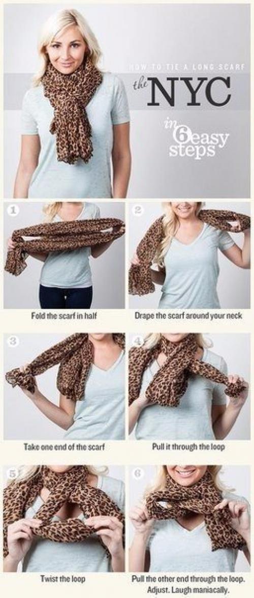 Как оригинально завязать шарф/платок? 07