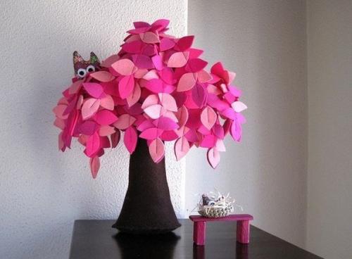 Деревья из фетра: идеи шаблон. 04