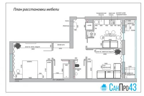 Продолжаем смотреть дизайн - проект квартиры на улице советской, 96 и мы переходим на кухню. 05
