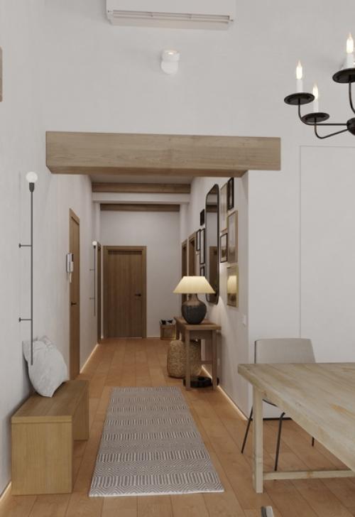 Дом площадью 170 м 2 с большой кухней - гостиной, детской и 2 спальнями был придуман для индивидуального строительства. 07