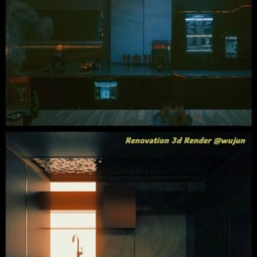 Настоящая фанатка Cyberpunk 2077 собирается сделать квартиру в стиле апартаментов из игры. 02