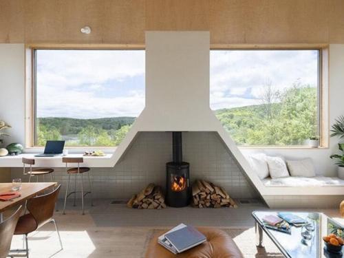 Куб на холме: коттедж из кедра в хиллсдейле от Forma. 04 Куб на холме: коттедж из кедра в хиллсдейле от Forma. 04