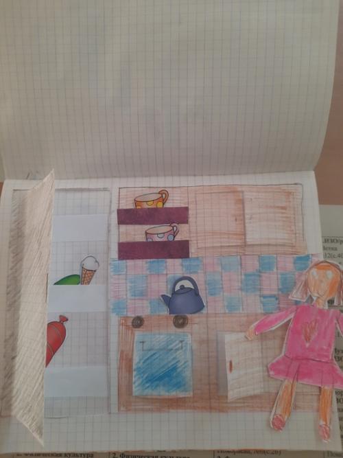 А вы когда-нибудь в детстве делали домик для бумажных кукол из тетради? 02