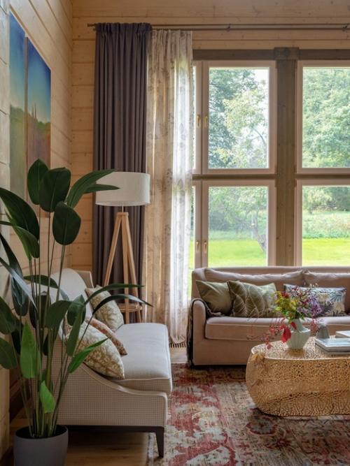 Уютный современный дом в стиле русской усадьбы в Талеже. 04