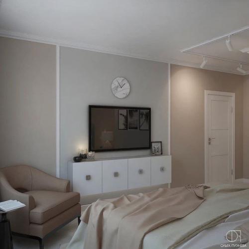 Дизайн проект просторной квартиры в пастельных оттенках. 02