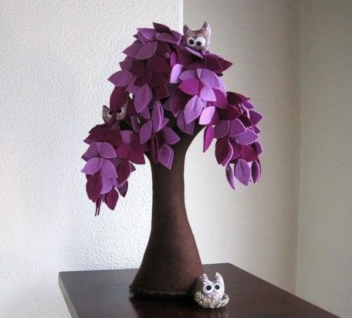 Деревья из фетра: идеи шаблон. 08