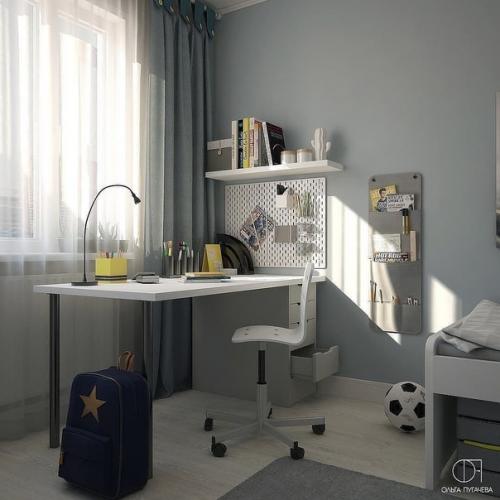 Дизайн проект просторной квартиры в пастельных оттенках. 03