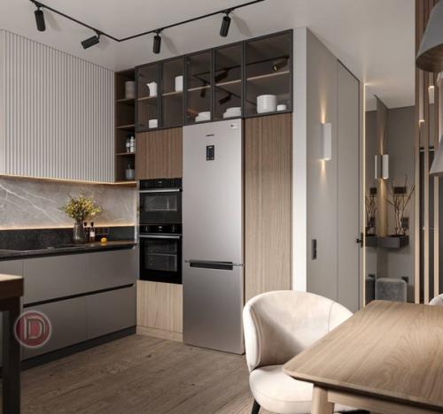 Интерьер однокомнатной квартиры в современном стиле. 01