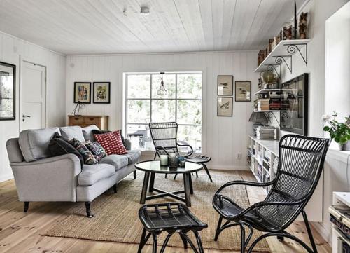 Альбом номер 4. черный фасад и уютные белые интерьеры: светлый летний домик в Швеции. 05