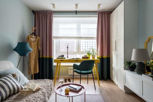 Без перепланировки: сочный интерьер типовой квартиры 88 м. 06