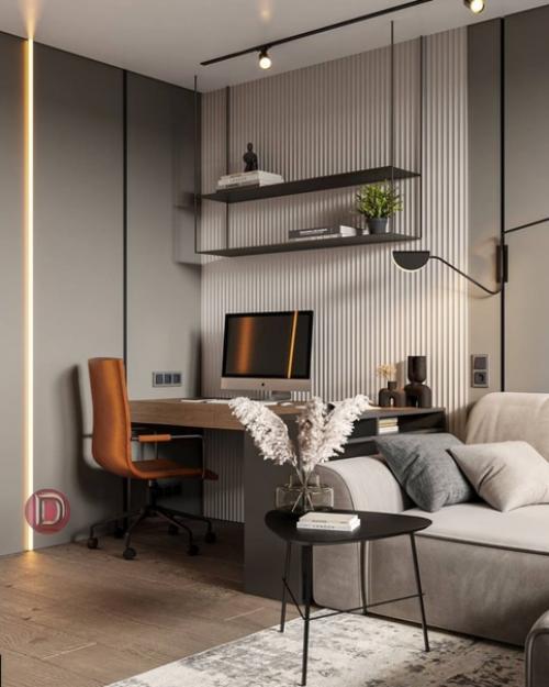 Интерьер однокомнатной квартиры в современном стиле. 02