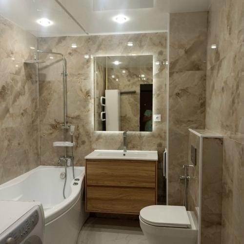 - Укладка керамогранита: материал уложен идеально ровно, швы минимальны и практически незаметны. 05