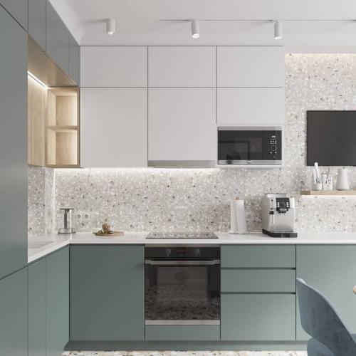 Дизайн - проект квартиры в спокойной цветовой гамме. 01