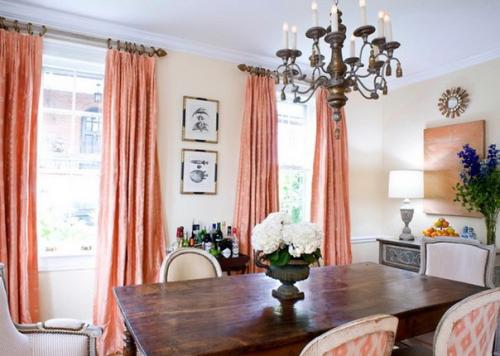 Персиковый цвет в интерьере. 04