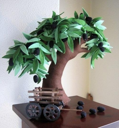 Деревья из фетра: идеи шаблон. 05