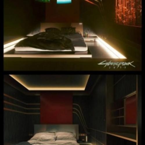 Настоящая фанатка Cyberpunk 2077 собирается сделать квартиру в стиле апартаментов из игры. 04