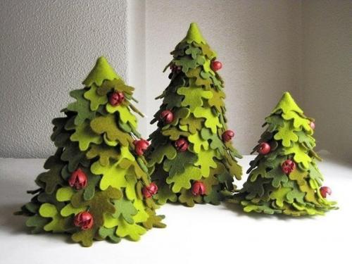 Деревья из фетра: идеи шаблон. 03