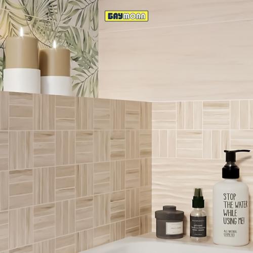 Один из основных материалов как для стен, так и для пола - это керамическая плитка. 02