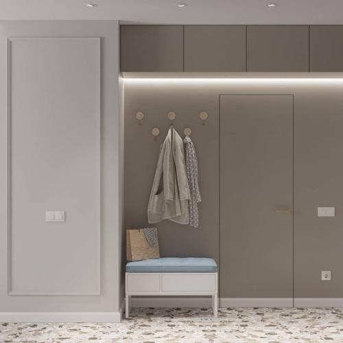 Дизайн - проект квартиры в спокойной цветовой гамме. 09