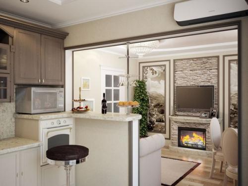 Интересный?  Дизайн интерьера кухни - гостиной? 01