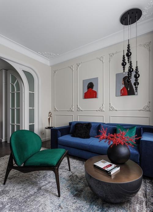 Дизайнеры Елена Гладкова и Марианна островская оформили богемный и очень атмосферный интерьер в двухкомнатной квартире площадью 54 кв. 02