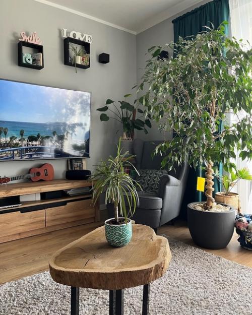 Эта современная квартира - настоящий рай для любителей зеленых растений и натурального дерева в мебели и декоре. 07