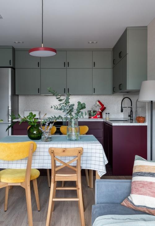 Без перепланировки: сочный интерьер типовой квартиры 88 м. 01