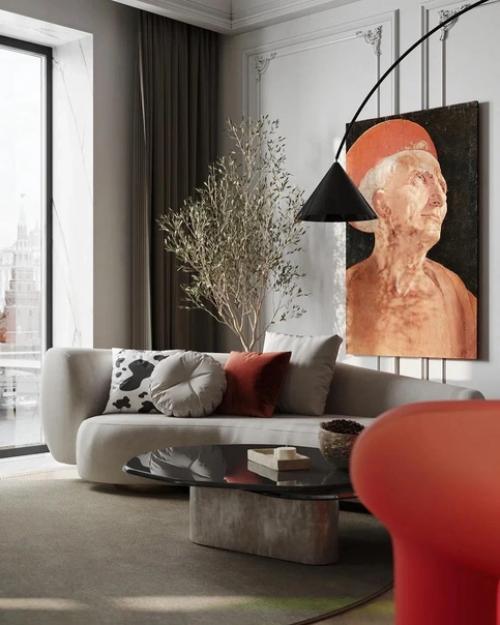 Модный интерьер гостиной: 9 ярких трендов 2023 года. 03 Модный интерьер гостиной: 9 ярких трендов 2023 года. 03