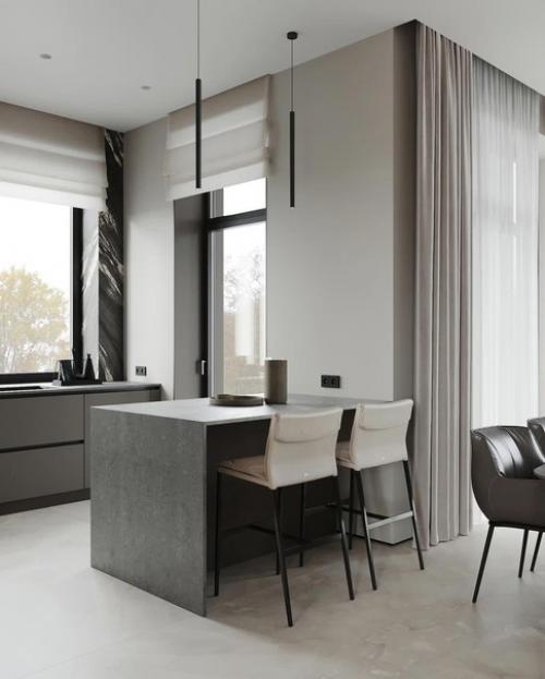 Кухня - гостиная из проекта дома. 04