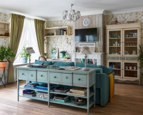 Дизайн кухни - гостиной в стиле Прованс. 05