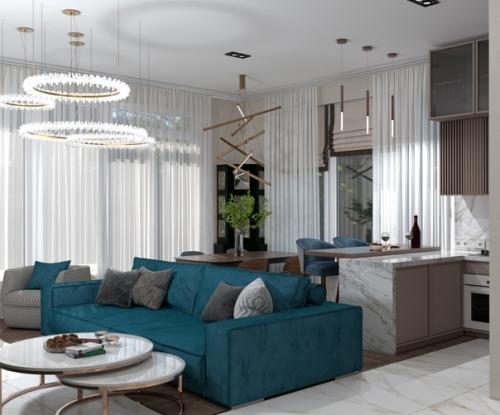 Интерьеры с цветом - редкость. 01