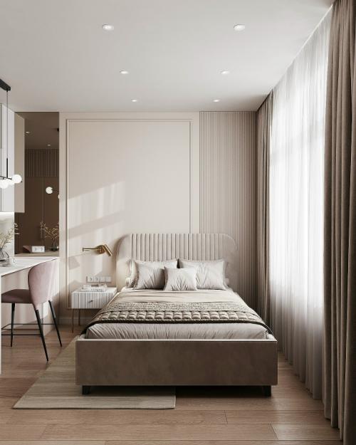 Проект компактной квартиры - студии 23, 7 м 2 в ЖК Neva Haus в Санкт-петербурге. 02