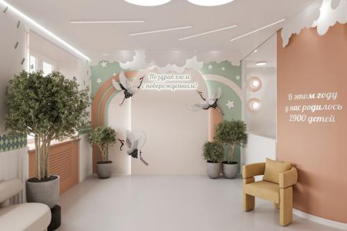Дизайнер Аделя Каримова из Стерлитамака рассказала о новой выписной комнате городского роддома: 04