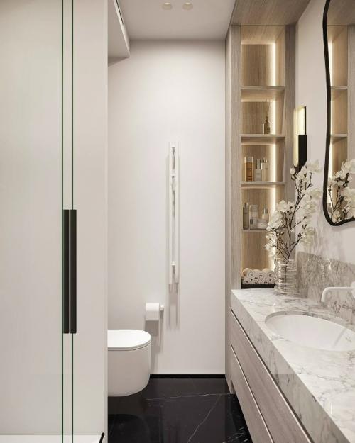 Три стильных и функциональных варианта ванных комнат эстетика, комфорт и продуманность в каждой детали. 04