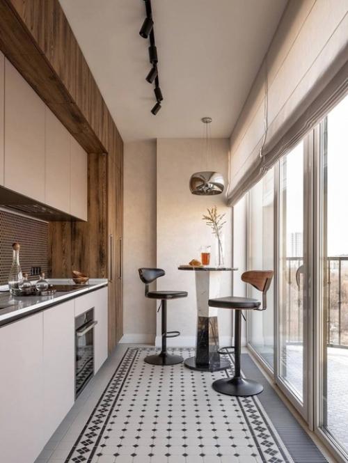 Красивая квартира с компактной кухней и тремя спальнями. 03