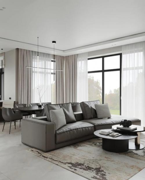 Кухня - гостиная из проекта дома. 02