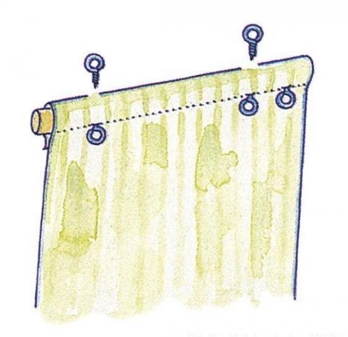 Рулонная штора.  Рулонной шторой можно закрыть окно или стеклянную дверь. 03