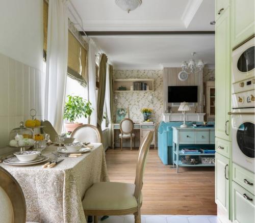 Дизайн кухни - гостиной в стиле Прованс. 04