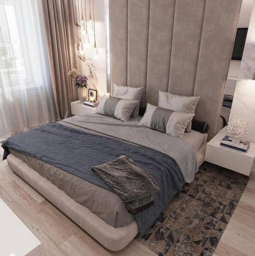 До чего же уютная и приятная спальня. 01