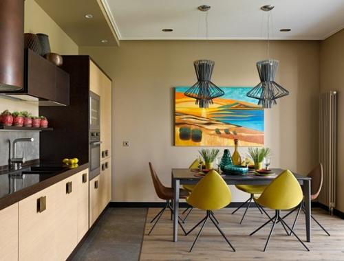 Интерьер квартиры молодой пары, которая любит путешествия, искусство, моду и спорт. 06