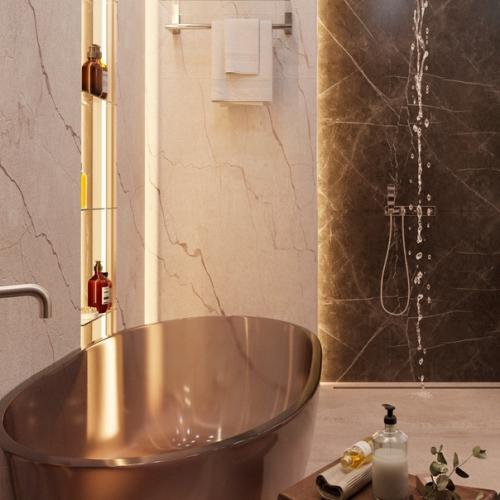 Интерьер ванной комнаты в современном стиле с элементами контемпорари. 04