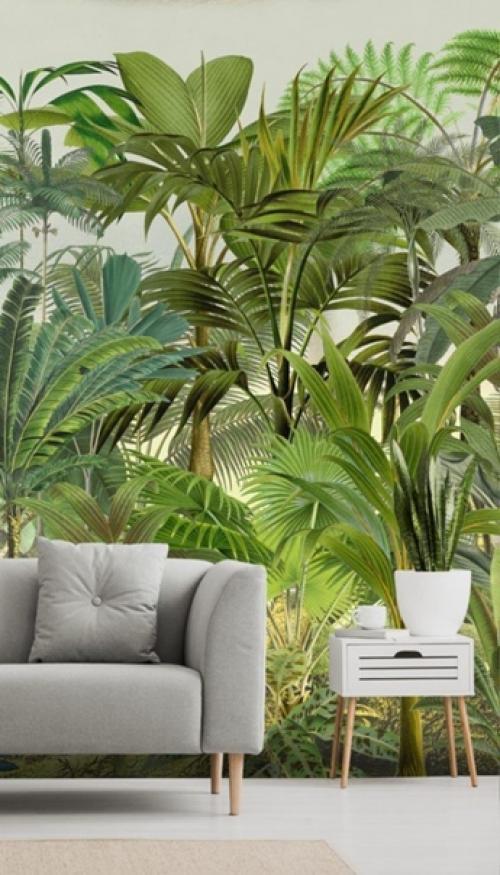 Один из последних трендов в обойной моде - крупные изображения листьев. 03